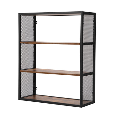 Three Layer Storage Rack Retro Brown Brown Mdf