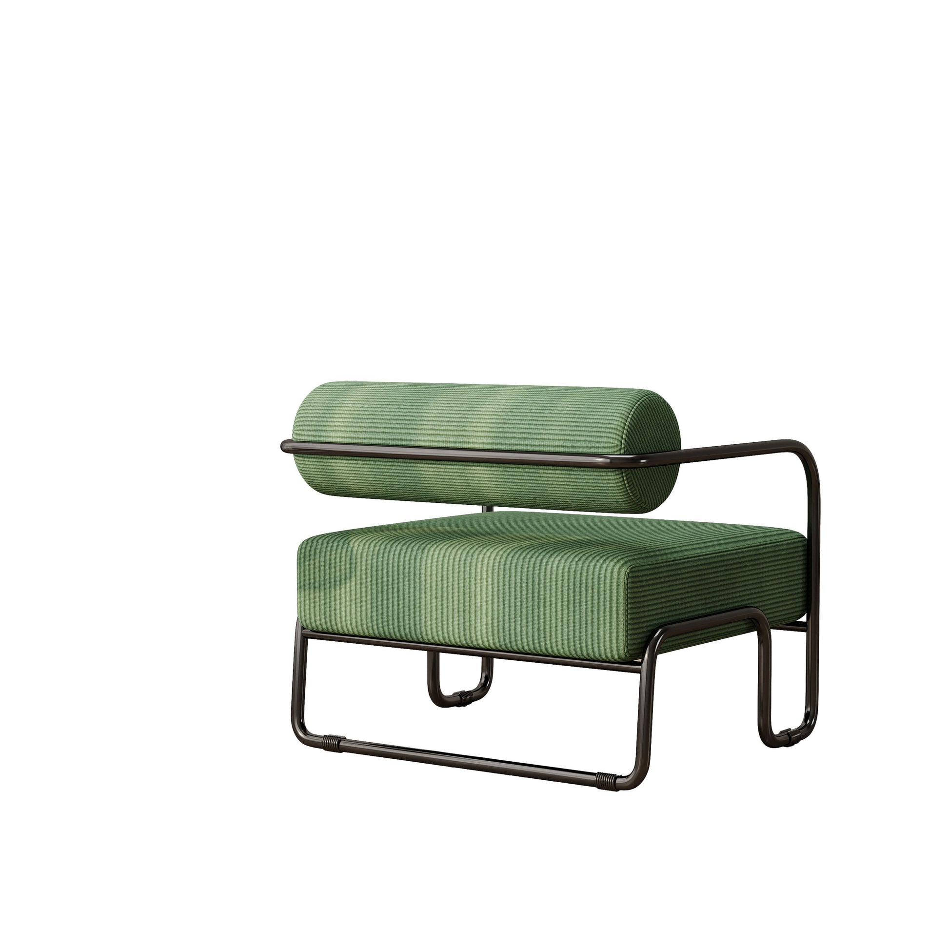 Living Room Iron Sofa Chair, Lazy Individual Chair, Balcony Leisure Chair Color: Green Dark Green Corduroy