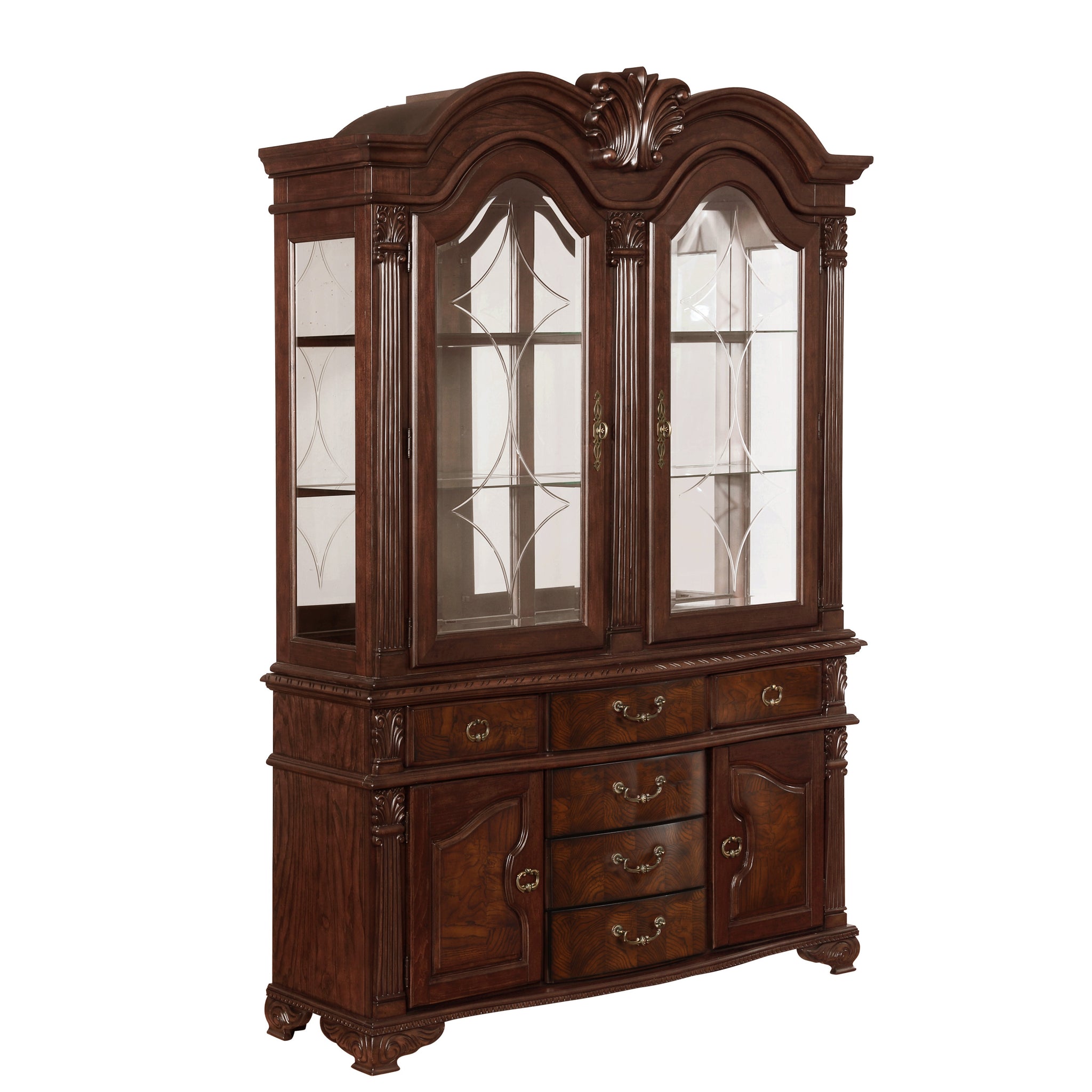 Neo Renaissance Buffet Brown Dark Brown Wood