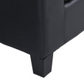 Sectional Sofa Set For Living Room With L Shape Chaise Lounge ,Cup Holder And Left Or Right Hand Chaise Modern 4 Seat Black Black Pu