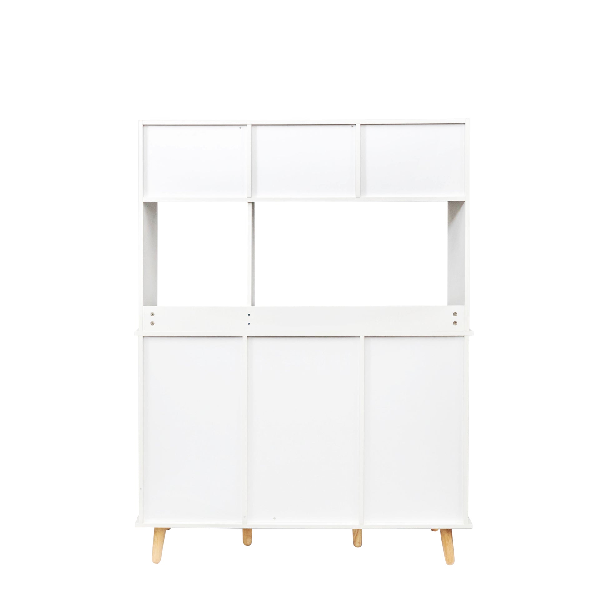 Cabinet With Rattan Door And 3 Drawers,Floor Cabinet With Storage,Buffet Cabinet For Living Room, Dining Room, Entryway White Mdf