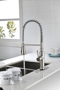 Touch Kitchen Faucet With Pull Down Sprayer Brushed Nickel Stainless Steel