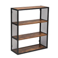 Three Layer Storage Rack Retro Brown Brown Mdf