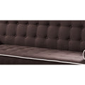 Futon Sofa Bed With Matching Bolsters, Dark Brown Brown Wood Fabric 3 Seat