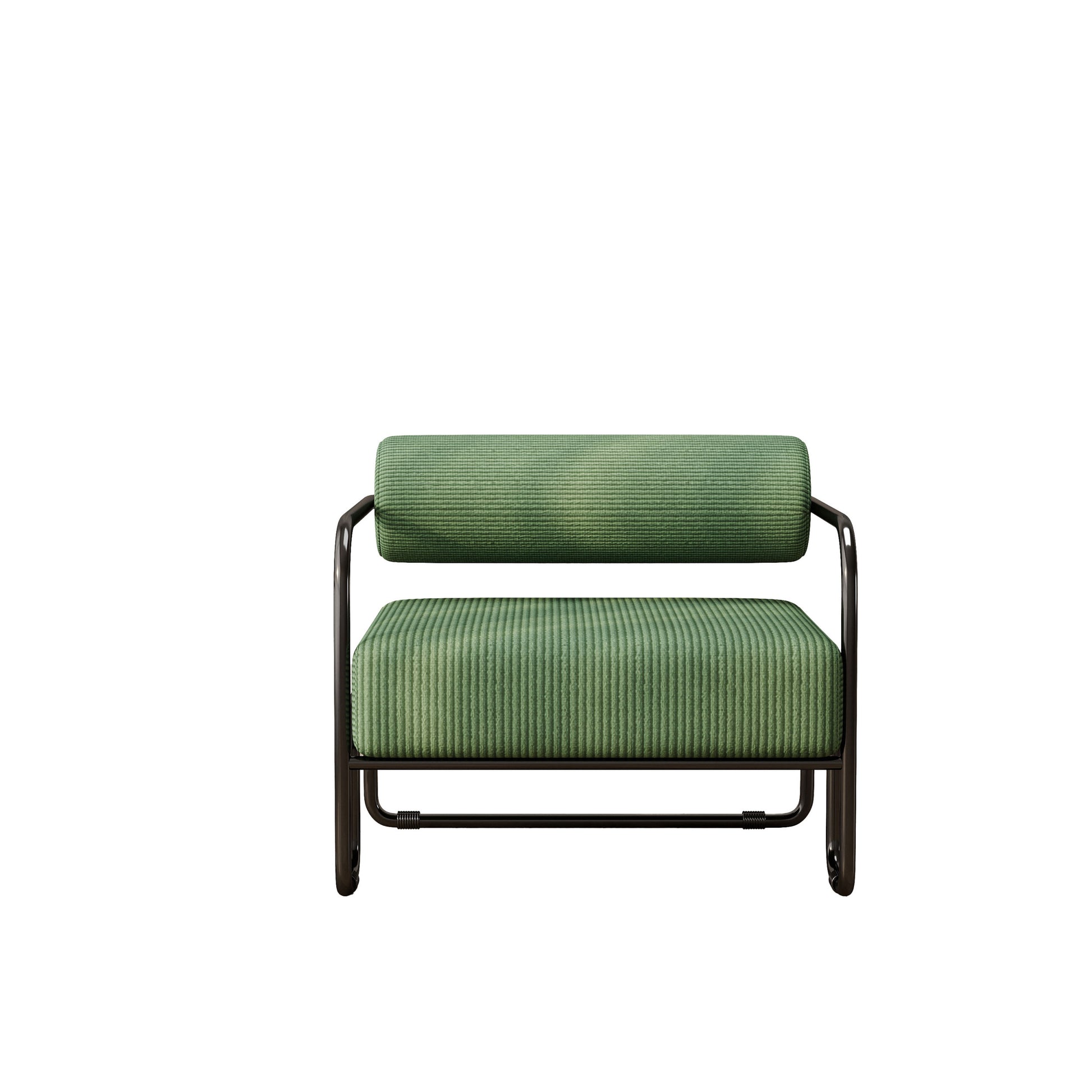 Living Room Iron Sofa Chair, Lazy Individual Chair, Balcony Leisure Chair Color: Green Dark Green Corduroy