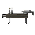 Lift Top Coffee Table, One Drawer, Two Legs, Carbon Espresso Onyx Multicolor Particle Board Particle Board
