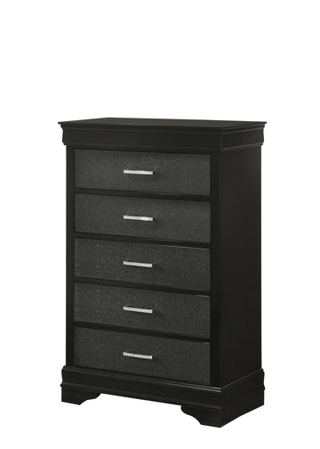 Amalia Chest Black Black Wood