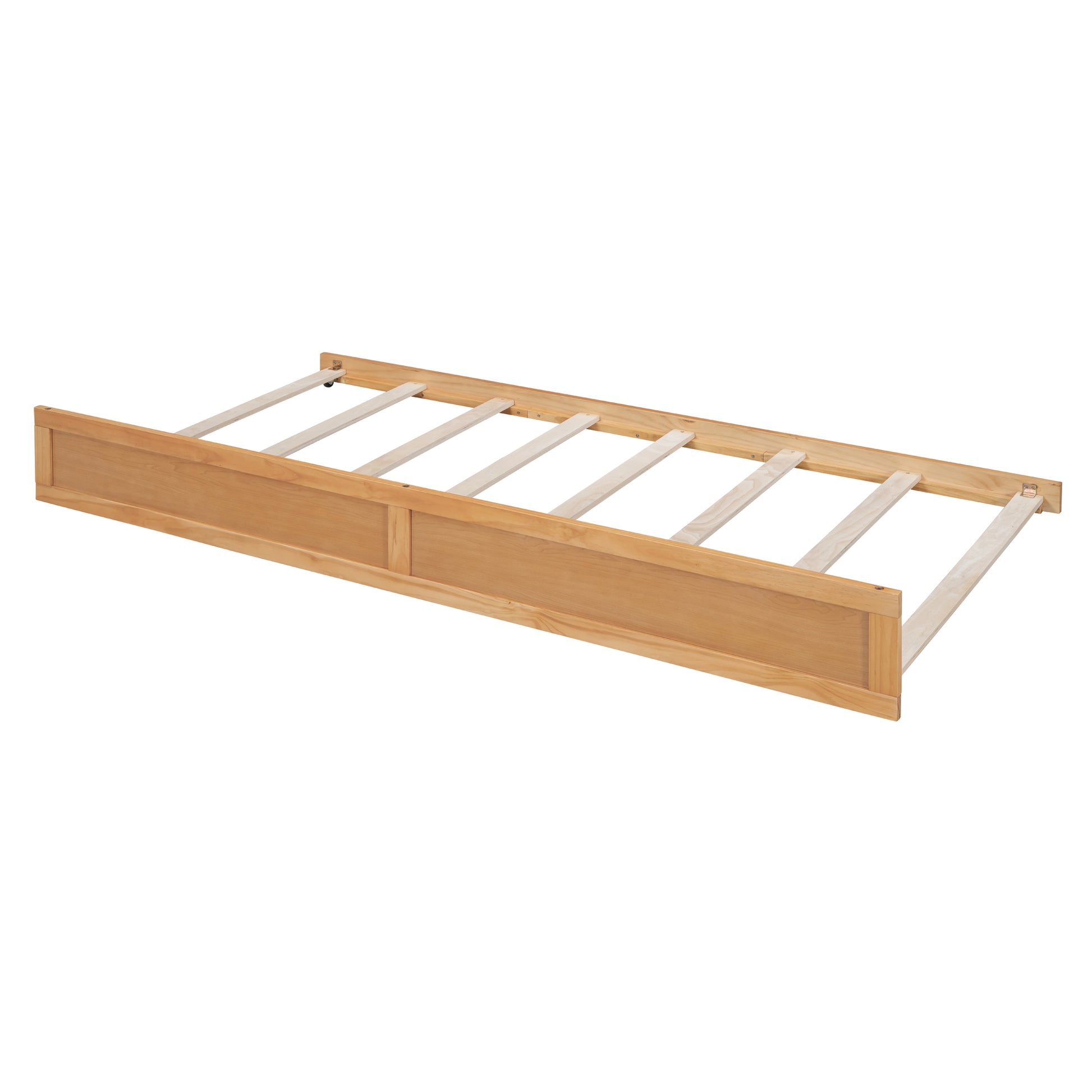 Queen Size Elegant Bed Frame With Rattan Headboard And Sockets ,Natural Twin Natural Rattan