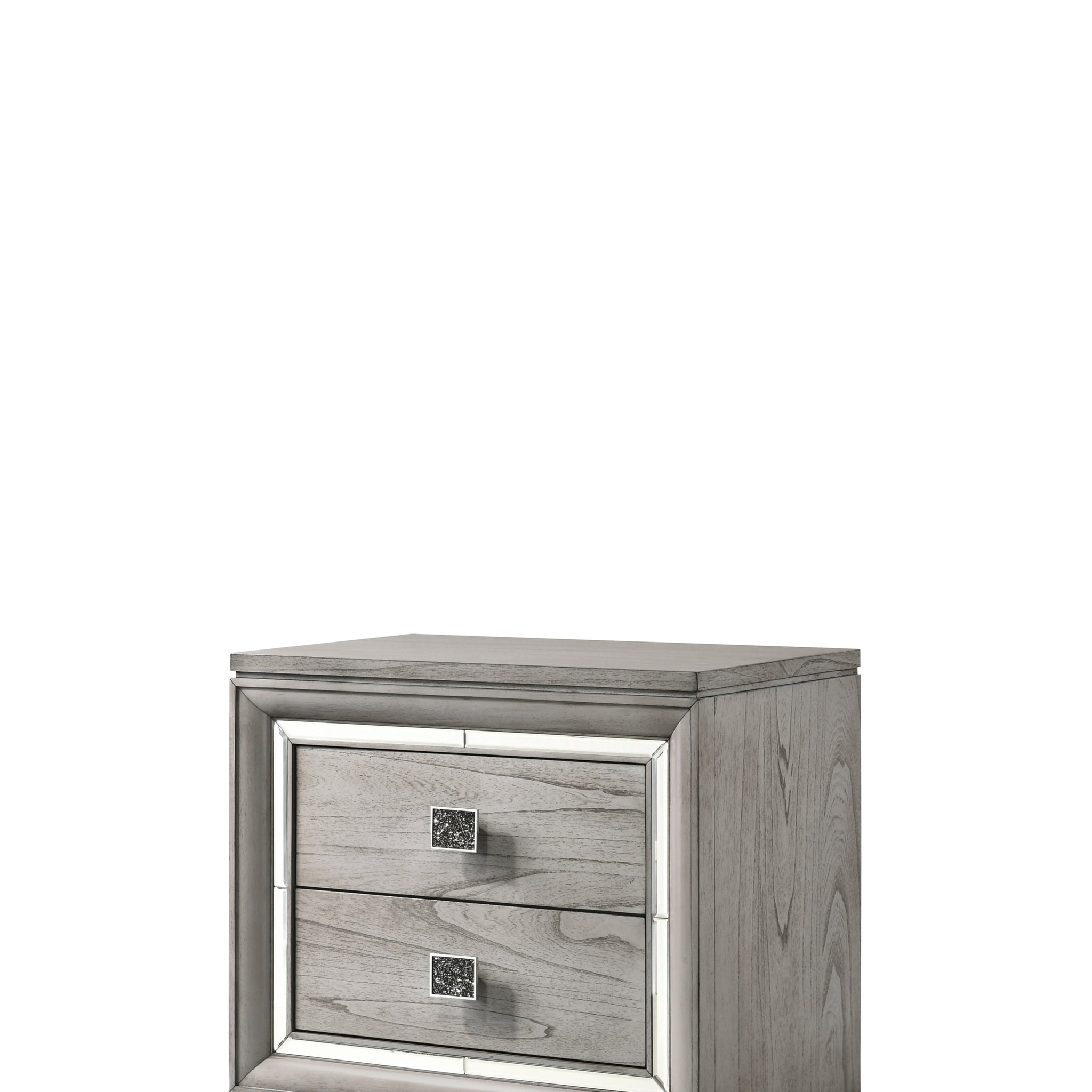 Vail Nightstand Gray Gray Wood