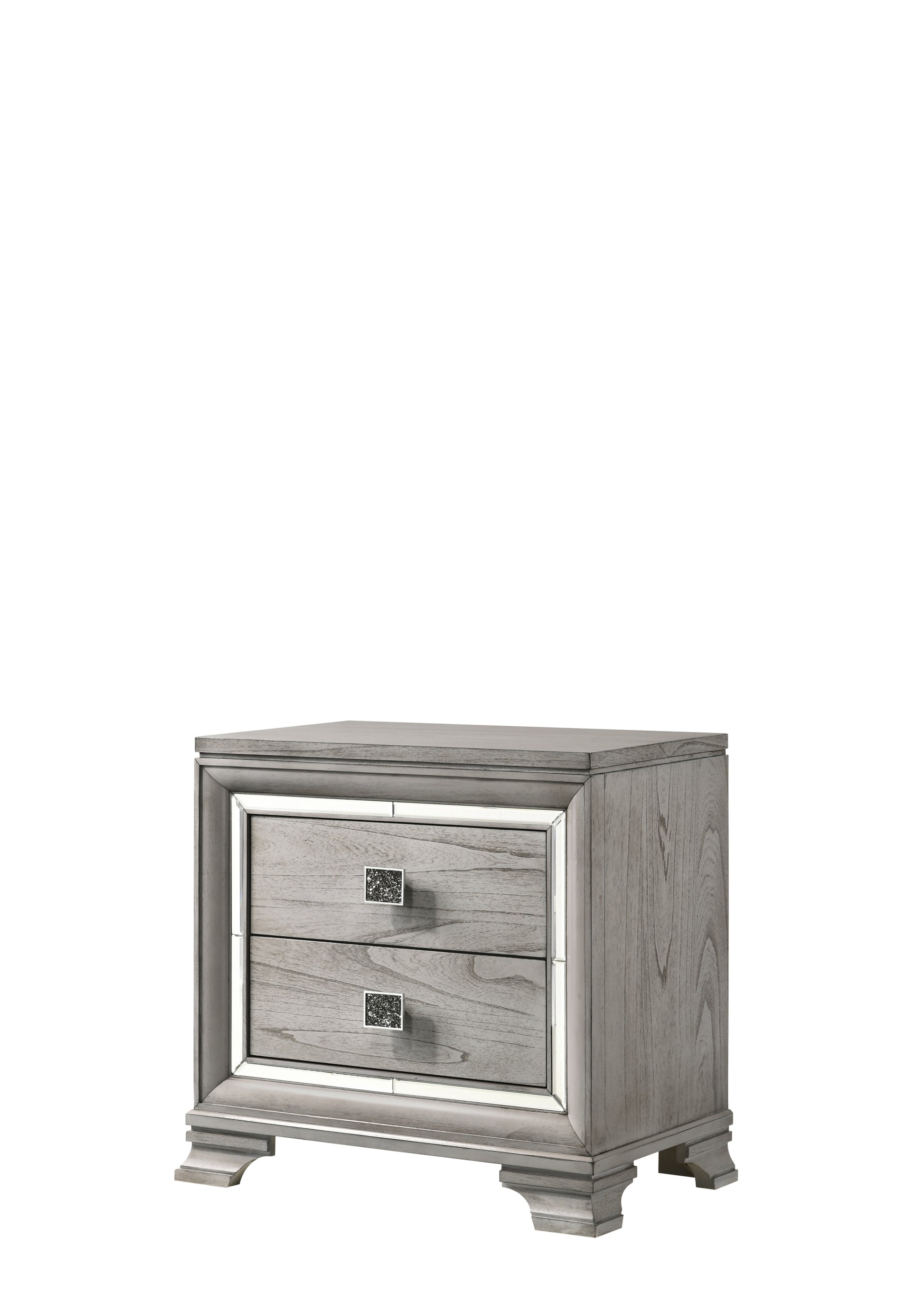 Vail Nightstand Gray Gray Wood