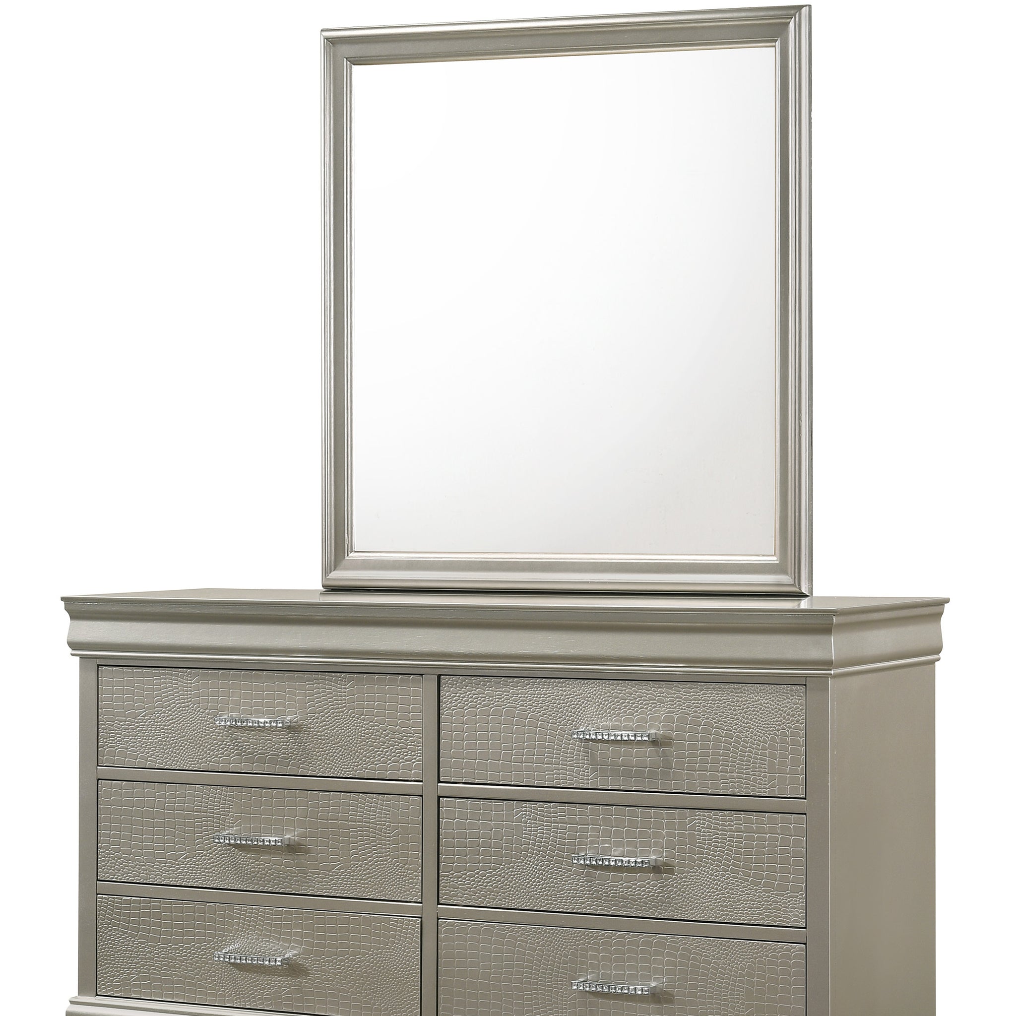 Amalia Dresser Gray Silver White Wood