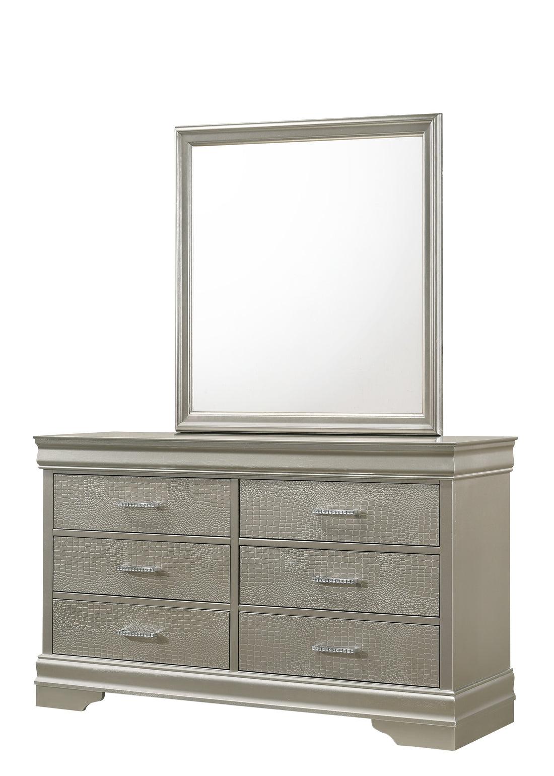 Amalia Dresser Gray Silver White Wood