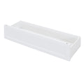 Queen Size Elegant Bed Frame With Rattan Headboard And Sockets ,White White Rattan
