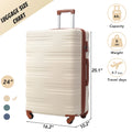 Luggage With Tsa Lock Spinner Wheels Hardside Expandable Luggage Travel Suitcase Check In Luggage Abs 24