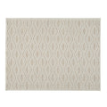 Rectangular Polypropylene Rug With Geometric Pattern, Medium, Beige Beige Fabric