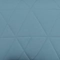 2 Piece Twin Comforter Set, Geometric Stitching, Blue Blue Fabric