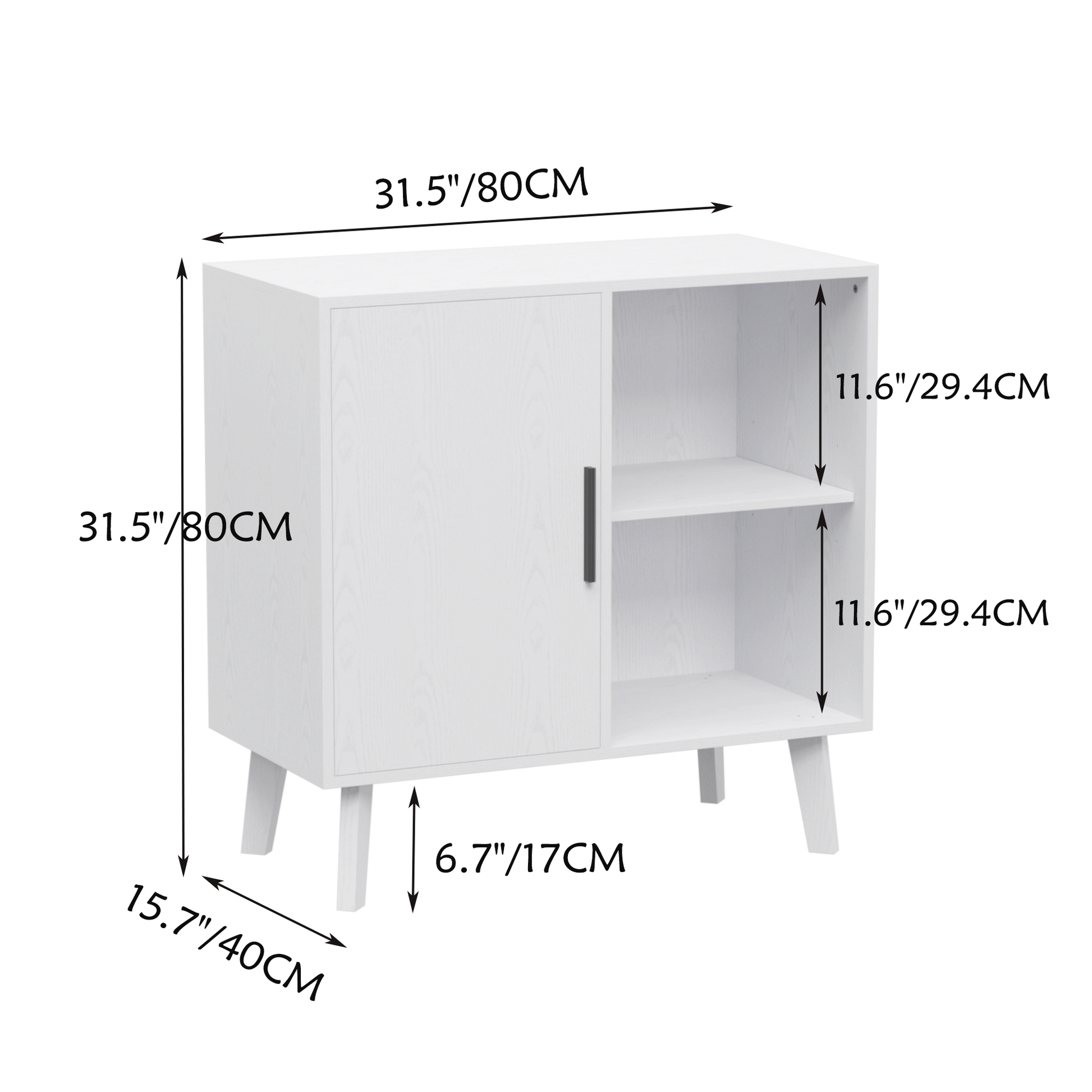 Sideboard Buffet Kitchen Storage Cabinet, Accent Cabinet With Solid Wood Feet For Decorated Doors, Dining Room, Hallway, Cupboard Console Table, Liquor Accent Cabinet White White Wood