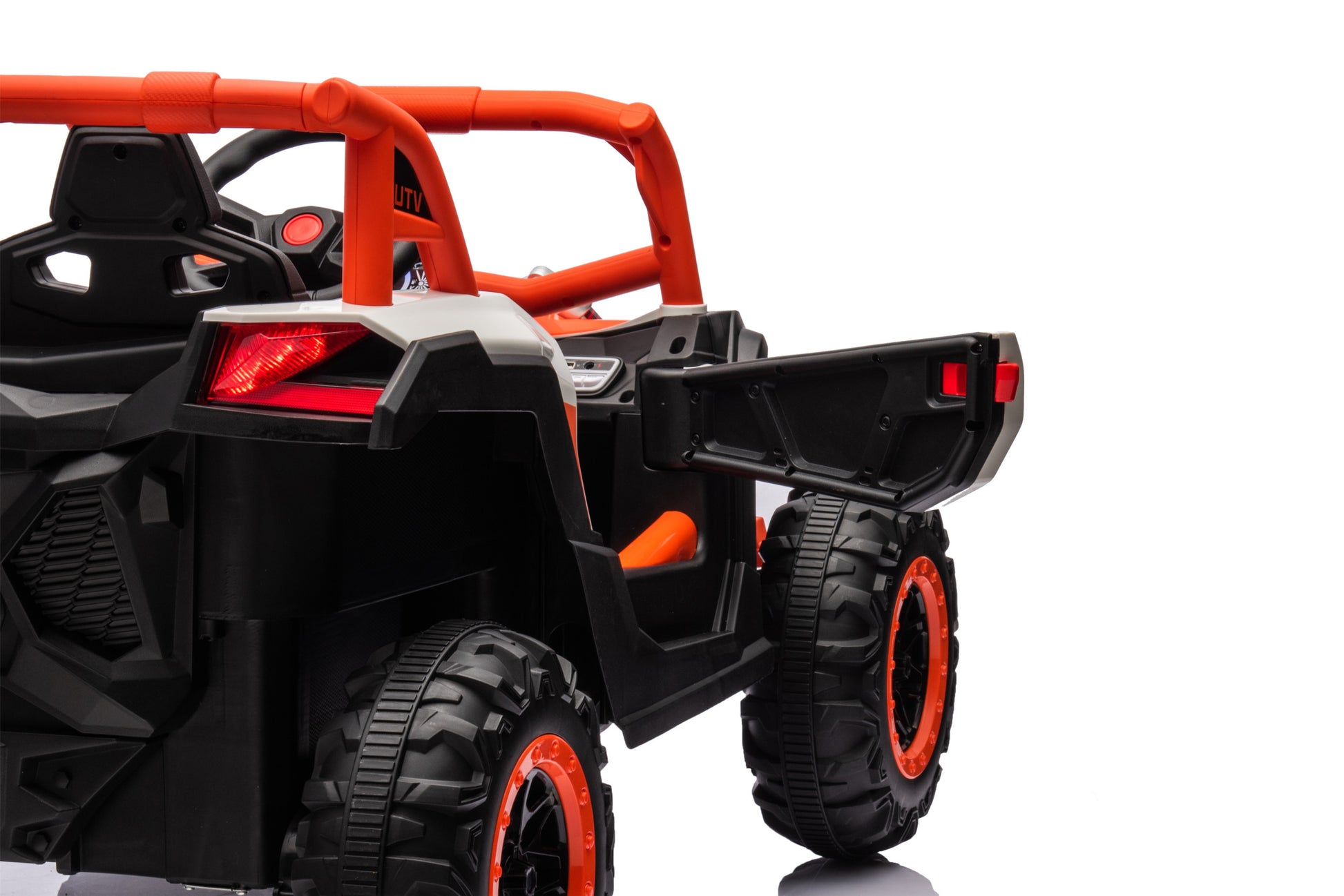 Ride On Car, Kids Electric Utv Car, Tamco Riding Toys For Kids With Remote Control Amazing Gift For 3 6 Years Boys Girls White Light Orange 50 99 Lbs Plastic