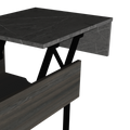 Lift Top Coffee Table, One Drawer, Two Legs, Carbon Espresso Onyx Multicolor Particle Board Particle Board