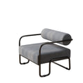 Living Room Iron Sofa Chair, Lazy Individual Chair, Balcony Leisure Chair Color: Gary Grey Corduroy