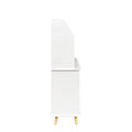 Cabinet With Rattan Door And 3 Drawers,Floor Cabinet With Storage,Buffet Cabinet For Living Room, Dining Room, Entryway White Mdf