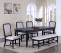 Formal Traditional 6Pc Dining Room Set Dark Brown Finish 18