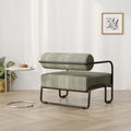Living Room Iron Sofa Chair, Lazy Individual Chair, Balcony Leisure Chair Color: Brown Light Brown Corduroy
