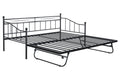 Metal Daybed With Pop Up Trundle Black Steel