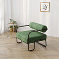 Living Room Iron Sofa Chair, Lazy Individual Chair, Balcony Leisure Chair Color: Green Dark Green Corduroy