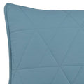 2 Piece Twin Comforter Set, Geometric Stitching, Blue Blue Fabric