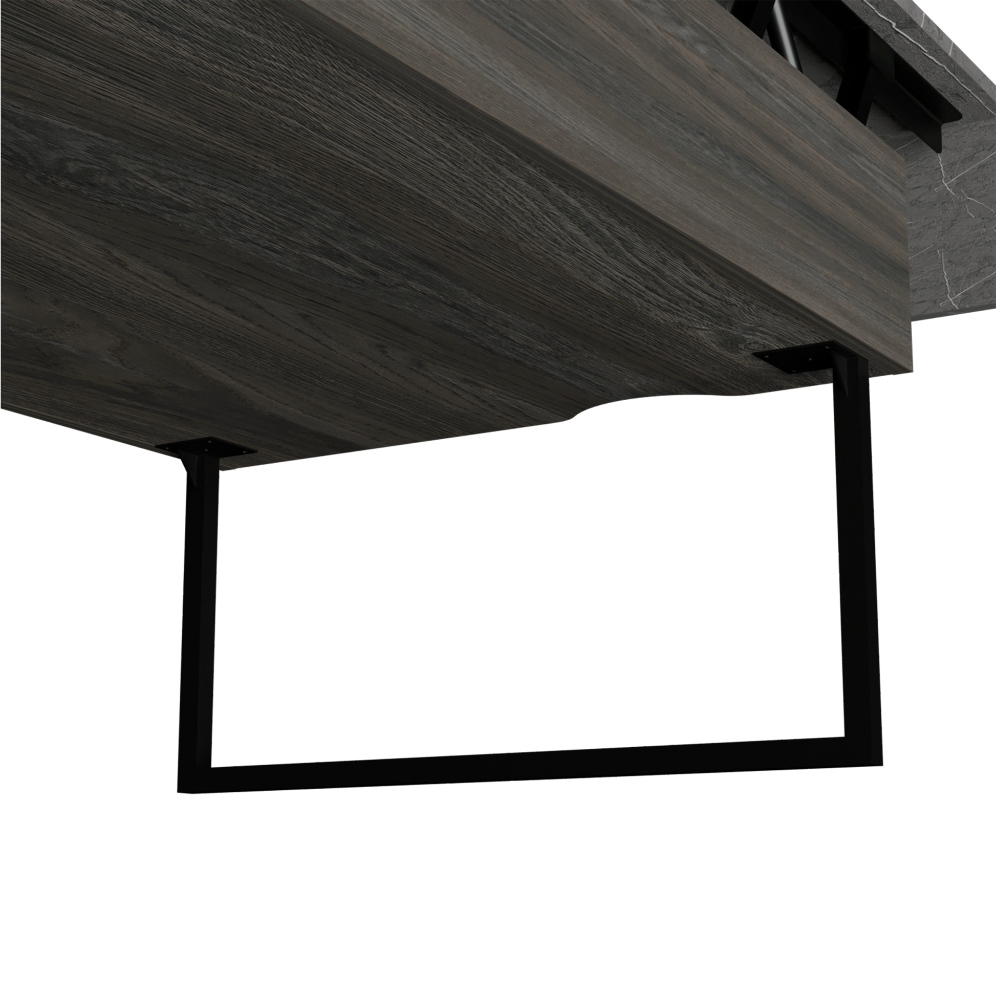 Lift Top Coffee Table, One Drawer, Two Legs, Carbon Espresso Onyx Multicolor Particle Board Particle Board
