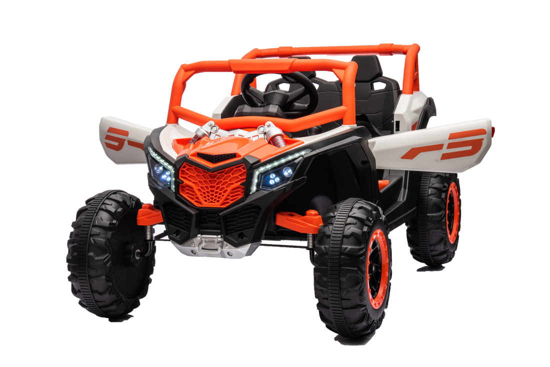 Ride On Car, Kids Electric Utv Car, Tamco Riding Toys For Kids With Remote Control Amazing Gift For 3 6 Years Boys Girls White Light Orange 50 99 Lbs Plastic