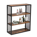 Three Layer Storage Rack Retro Brown Brown Mdf