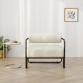 Living Room Iron Sofa Chair, Lazy Individual Chair, Balcony Leisure Chair Color: Beige Beige Corduroy