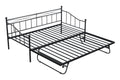 Metal Daybed With Pop Up Trundle Black Steel