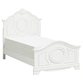 Classic White Finish Panel Bed Traditional Style Twin Size Bed Bedroom Furniture Wooden Box Spring Required Twin White Wood Bedroom Classic,Traditional Wood