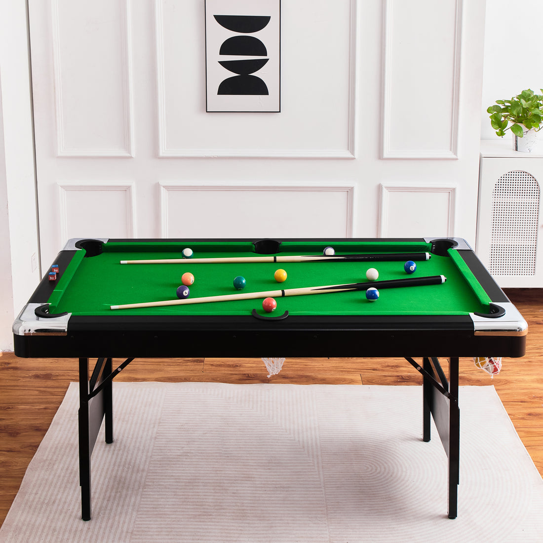 6Ft Billiard Table,6Ft Game Table, Billiards, Pool Table, Children'S Billiard Table, Children'S Pool Table, Family Game Table, Table Pool, Indooor Game, Home Used Pool Table, Ball Game, Family Game Black Without Foldable Dining Room American