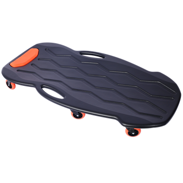 Plastic Creeper 42 Inch With Carrying Bag Blow Molded Ergonomic Hdpe Body With Padded Headrest & Dual Tool Trays 330 Lbs Capacity Orange Black Hdpe
