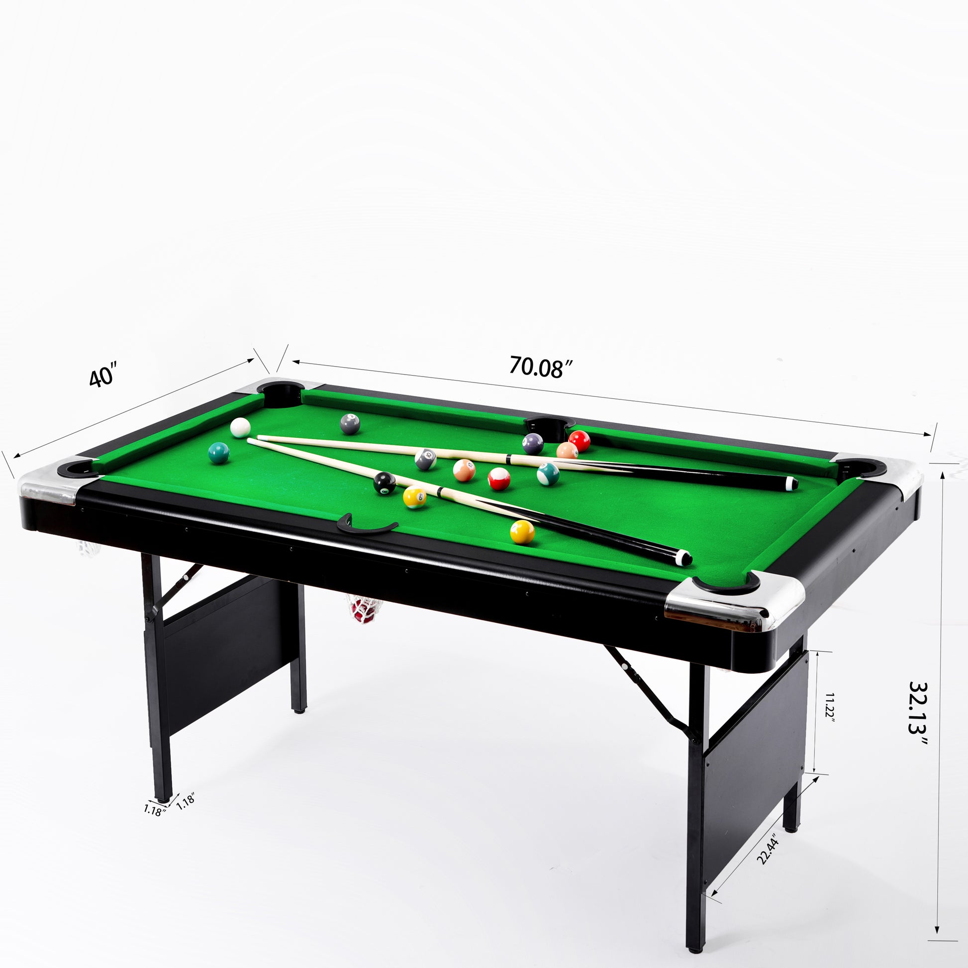 6Ft Billiard Table,6Ft Game Table, Billiards, Pool Table, Children'S Billiard Table, Children'S Pool Table, Family Game Table, Table Pool, Indooor Game, Home Used Pool Table, Ball Game, Family Game Black Without Foldable Dining Room American