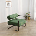 Living Room Iron Sofa Chair, Lazy Individual Chair, Balcony Leisure Chair Color: Green Dark Green Corduroy