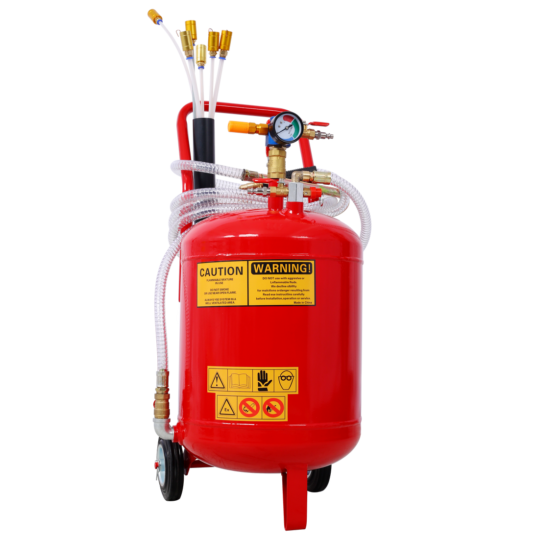 Oil Extractor, Portable Air Pneumatic Waste Oil Garage Extractor Drain Draine Tank Professional Fluid Evacuator, Portable, Integrated Level Gauge, Use With Oil, Transmission Fluid And Anti F Red