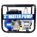 Semi Trash Pump 3 Inch, 209Cc 7Hp 4 Stroke Ohv Engine, Gas Powered Semi Trash Water Pump 50 Ft Discharge Hose, 12 Ft Suction Hose With Complete Fittings,Epa Compliant Black Blue Steel