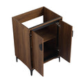 24'' Bathroom Vanity Without Top Sink, Modern Bathroom Storage Cabinet With 2 Soft Closing Doors, Single Sink Bathroom Vanity Brown Bathroom American Design Engineered Wood