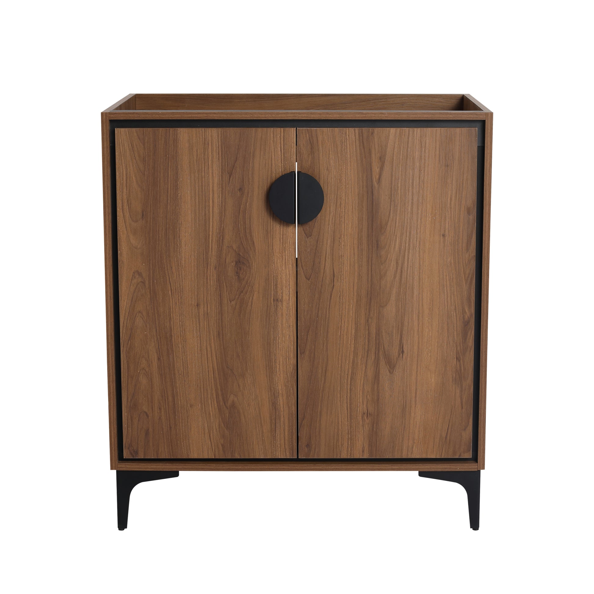 30 "Bathroom Vanity, 2 Doors, Bathroom Cabinet Vanity Freestanding Cabinet Engineering Wood Frame Cabinet Only Brown Bathroom American Design Engineered Wood