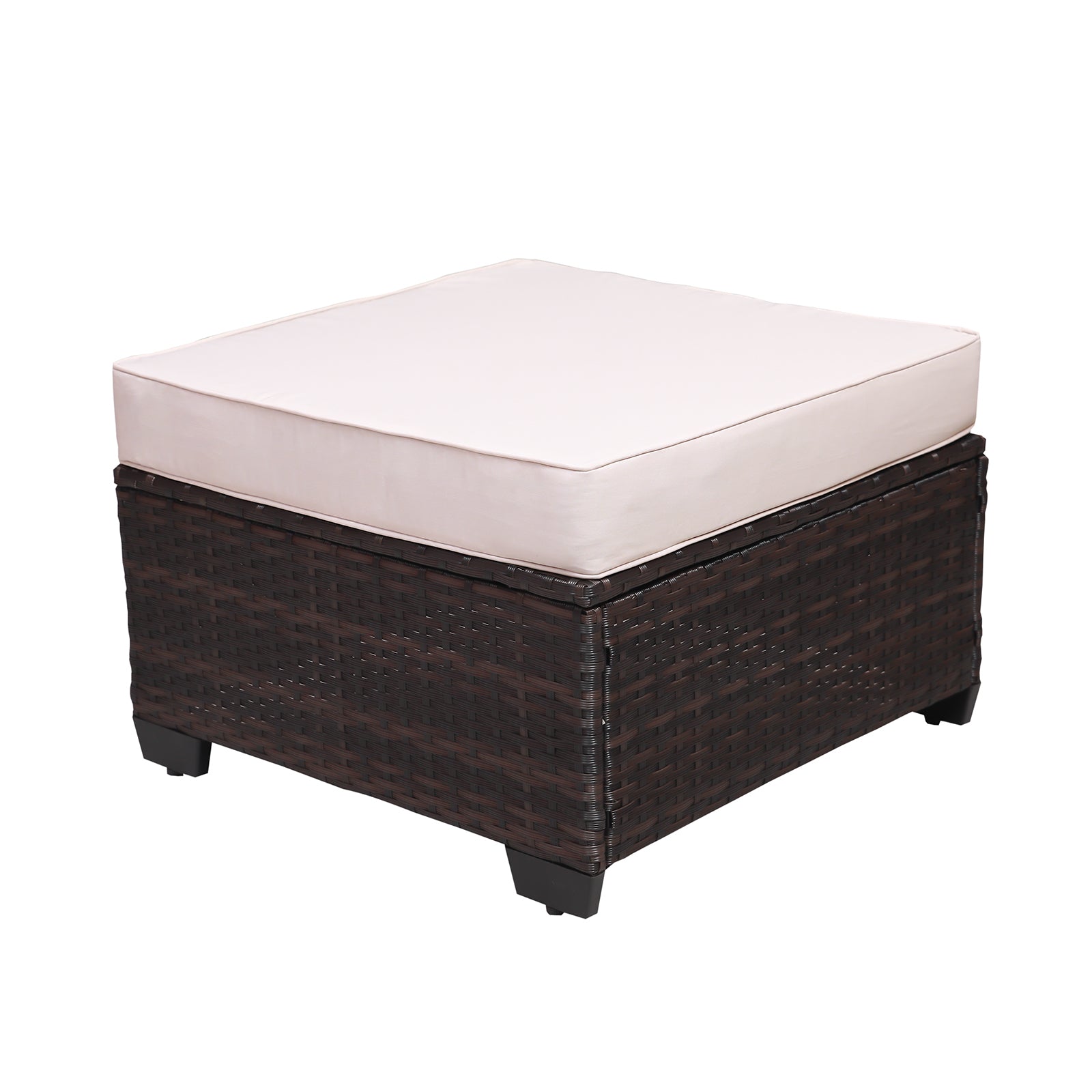 Outdoor Garden Patio Furniture 7 Piece Pe Rattan Wicker Cushioned Sofa Sets And Coffee Table, Patio Furniture Set Outdoor Couch Outdoor Couch Patio Furniture Outdoor Sofa Patio Couch Yes Complete Patio Set Brown Beige Rust Resistant Frame Water Resistant