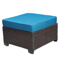 Outdoor Garden Patio Furniture 7 Piece Pe Rattan Wicker Cushioned Sofa Sets And Coffee Table, Patio Furniture Set Outdoor Couch Outdoor Couch Patio Furniture Outdoor Sofa Patio Couch Yes Complete Patio Set Brown Blue Rust Resistant Frame Water Resistant
