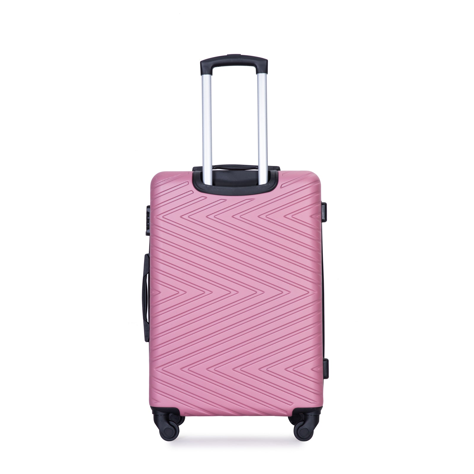 Luggage 4 Piece Abs Lightweight Suitcase With Rotating Wheels, 24 Inch And 28 Inch With Tsa Lock, 16 20 24 28 Pink Pink Abs