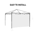 Canopy Sidewall For 10X10Ft Pop Up Canopy Tent, 3 Pack Sunwall, 2Pcs With Windows,1Pcs Without Windows.White White Polyester