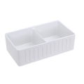 Double Blow White Farmhouse Sink Deep Apron Sink Undermount Farmhouse Kitchen Sink Single Farm Sink White Fireclay