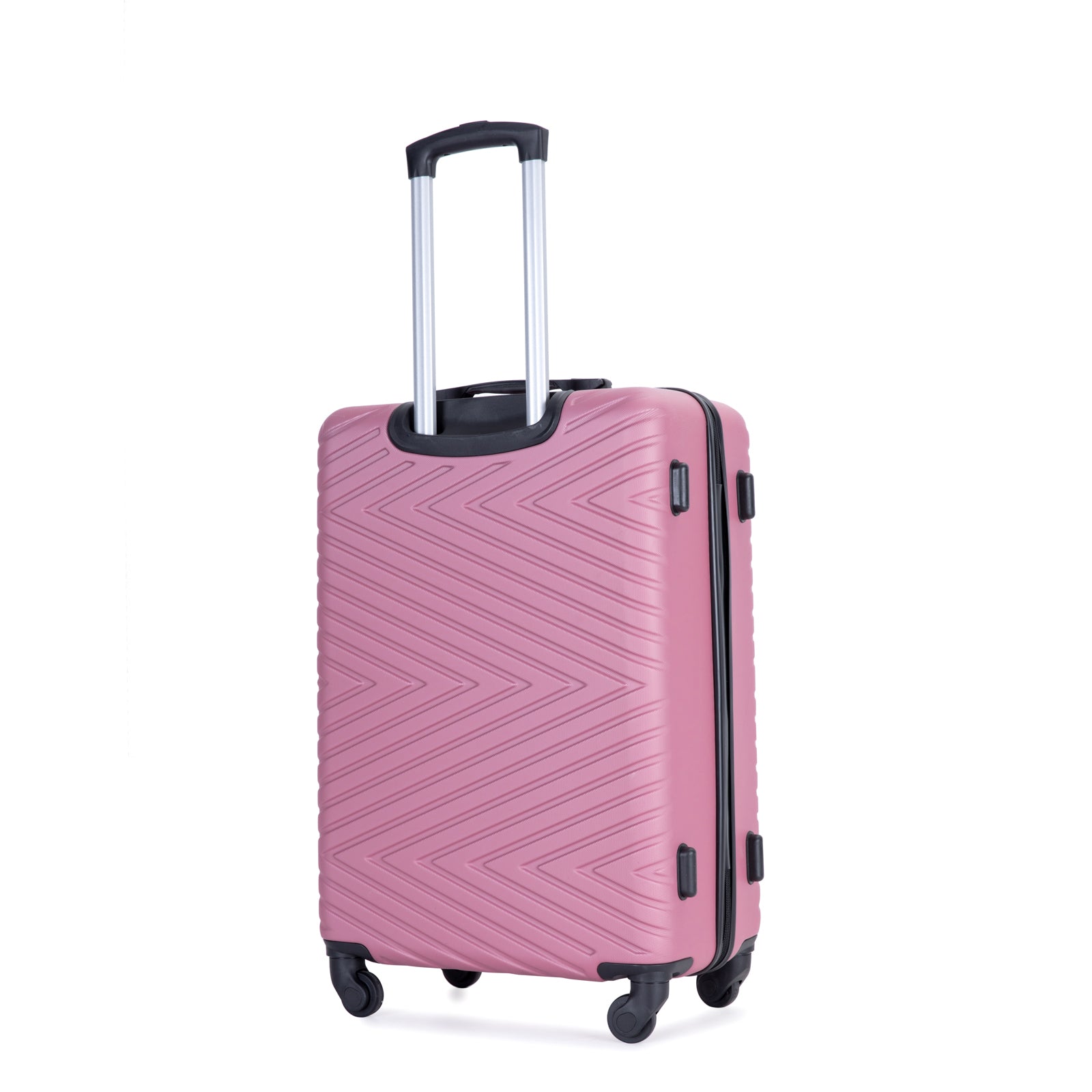 Luggage 4 Piece Abs Lightweight Suitcase With Rotating Wheels, 24 Inch And 28 Inch With Tsa Lock, 16 20 24 28 Pink Pink Abs